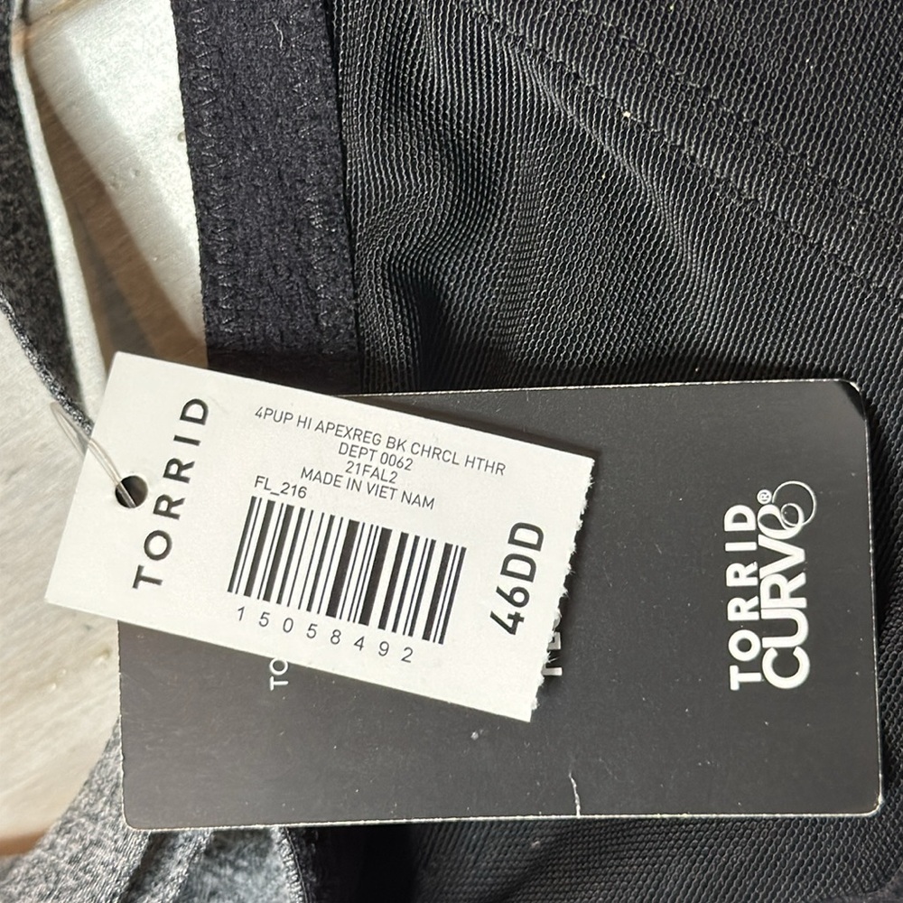 TORRID CURVE XO PUSH UP PLUNGE BRA 46DD CHARCOAL LACE UP SEXY SUPPORT **NWT** - Picture 9 of 10
